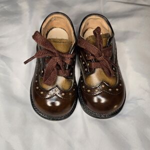 Vintage Sanitized By JCPenney Toddler Shoes Brown Size 4.5 EUC, Lace Up, Durable